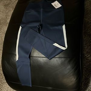 Women’s size 12, Zyia navy, promo, mesh leggings, 24 inch length, high-rise. NWT